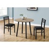 Monarch Specialties Dining Table Set 3Pcs Set Small 35Inch Drop Leaf Kitchen Metal Laminate Brown Black Contemporary Modern - 3 of 4