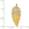 Black Bow Jewelry 14k Yellow Gold Filigree and Diamond Cut Leaf Pendant - 4 of 4