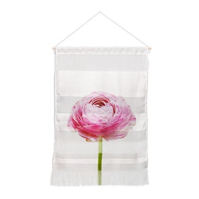Cassia Beck Ranunculus Flower Fiber Wall Hanging - Society6