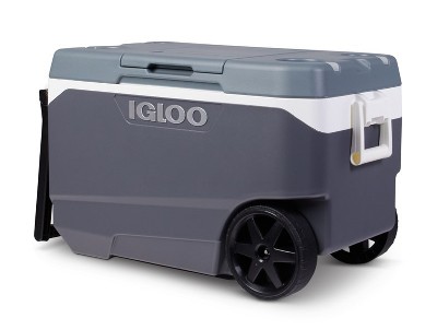 Recalled Igloo 90QT Flip & Tow Rolling Cooler in Tactical Gray Body and Deep Slate Stone Lid
