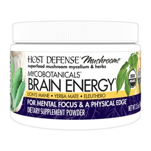 Host Defense MycoBotanicals Brain Energy* Powder - Brain & Focus Support - 3.5 oz (33 Servings)* - 1 of 4