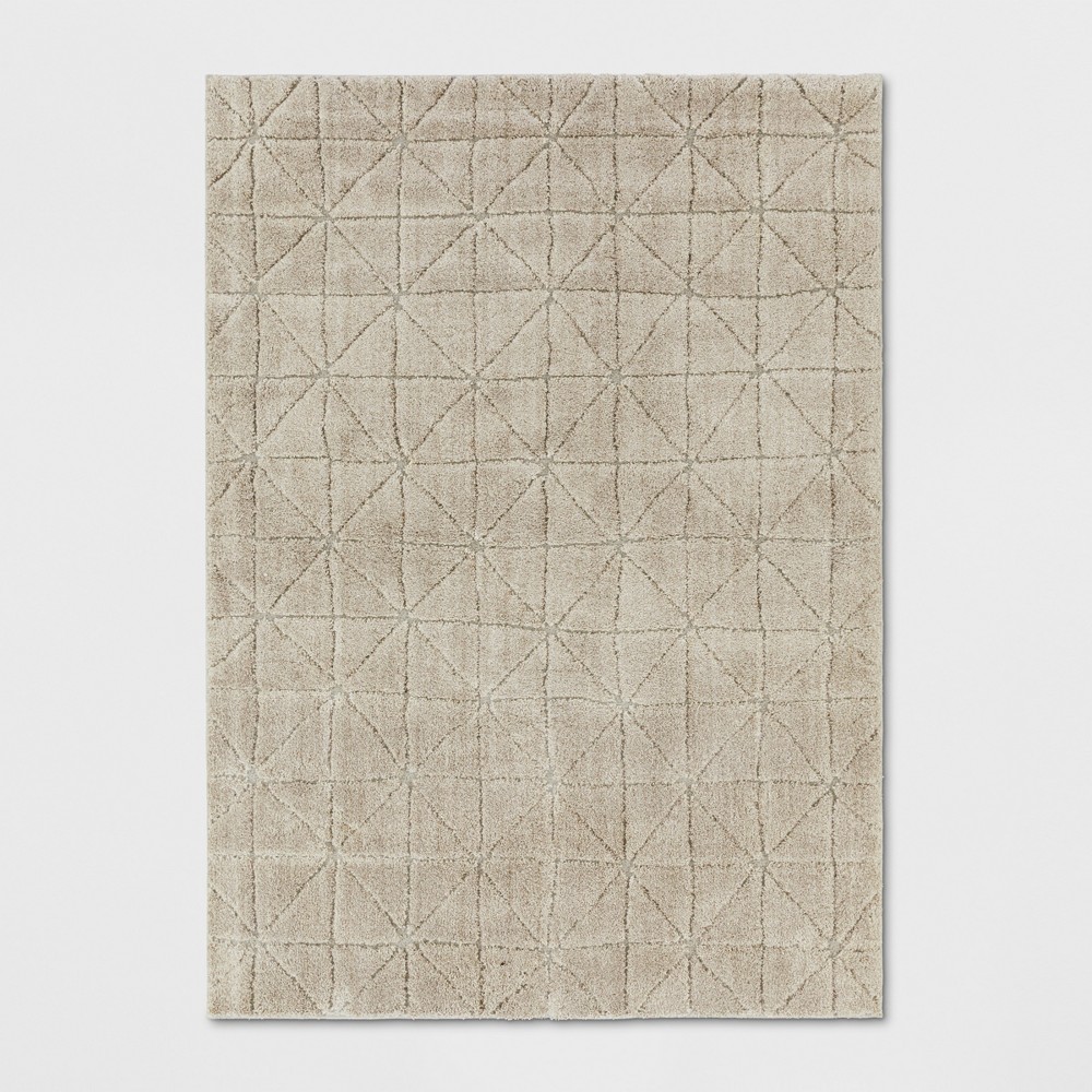 5'X7' Woven Diamond Area Rug Beige - Project 62™