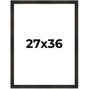 PosterPalooza | 27x36 Wide Barnwood Picture Frame, UV Acrylic, 6 Finishes - Grey, Brown, White, and Black - 1 of 4
