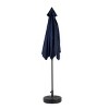 9FT Outdoor Patio Double Sided Umbrella With 6 Steel Ribs,Table Umbrella With Push Button Tilt And Crank,Base Not Included-Coolbibila - 3 of 4