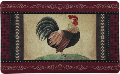 Rooster Print Pattern Floor Mat