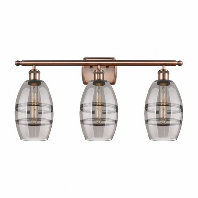 Vaz - 3 Light Bath Vanity In Industrial Style-9.13 Inches Tall and 25.88 Inches Wide