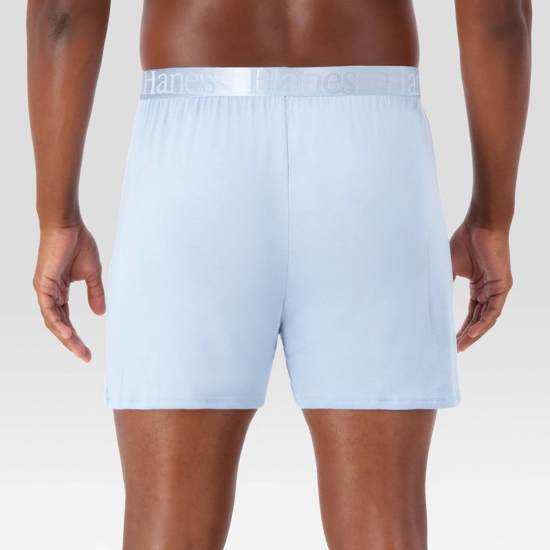 Hanes Originals Premium Men's SuperSoft Knit Boxer Shorts 2pk - Blue/Black, 6 of 9