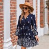 Women's Bohemian Floral Print Long Sleeve Dress - Cupshe - 2 of 4