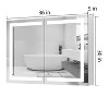 HBEZON Medicine Cabinet with Mirrors and Lights, Recess/Wall Mount LED Bathroom Cabinet, Defogger, Dimmable, Aluminum, Silver - 2 of 4