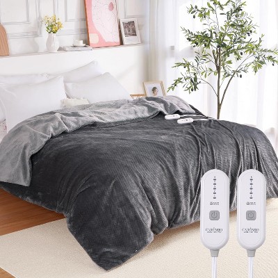 Heated Blanket, Flannel Electric Blanket, Soft Thick Heated Throw for Couch with 5 Heat Settings & 4H Auto Shut Off
