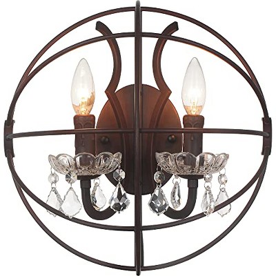 CWI Lighting Campechia 2 Light Wall Sconce With Brown Finish