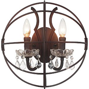 CWI Lighting Campechia 2 Light Wall Sconce With Brown Finish - 1 of 4