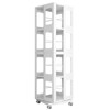 Okak Minimalism Bookshelf, Storage Shelves with 4 Shelves, Tall Bookcase for Books and CDs, Storage Organizer for Living Room, Bedroom, Gray - 4 of 4