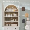 SinCiDo Arched Cabinet, 71 "High Pantry Cabinet, with Adjustable Shelves and 2 Large Drawers, Cabinet, for Living Room, Bathroom, Kitchen - 2 of 4