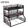 KWPZQEB Metal Triple Bunk Bed with Safety Guardrails, Heavy-duty Triple Bed with Noise-reduced Design - 3 of 4