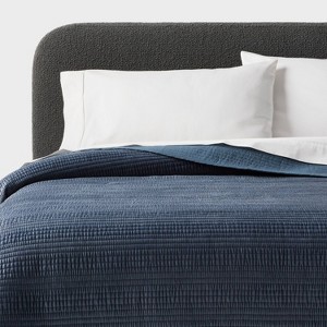 Ruched Velvet Quilt - Threshold™ - 1 of 3