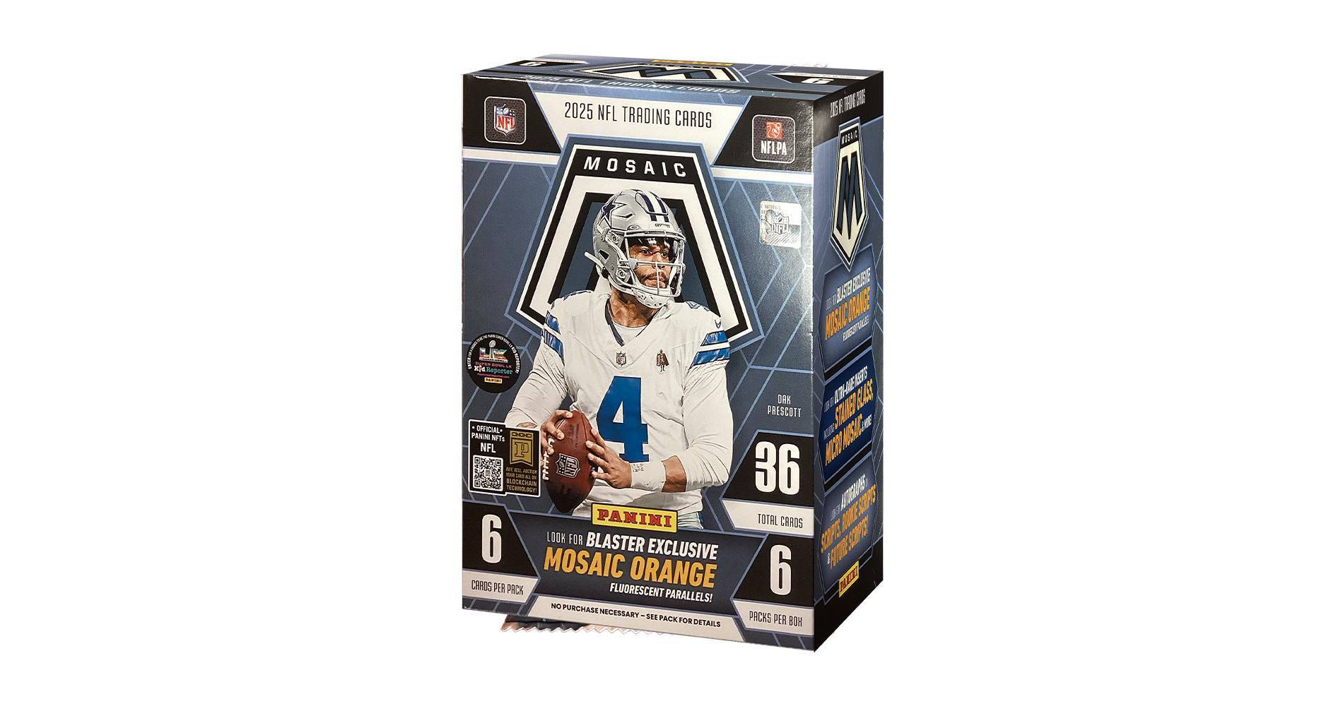 2025 Panini NFL Mosaic Football Trading Card Blaster Box
