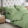 300 Thread Count Rayon From Bamboo Solid 3 Piece Duvet Cover Set by Blue Nile Mills - 4 of 4