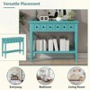 KIGFTSOD Entryway Table with 2 Drawers, Rustic Console Table with Open Shelf and Rubber Wood Legs for Entryways, Living Rooms, and Hallways - 4 of 4
