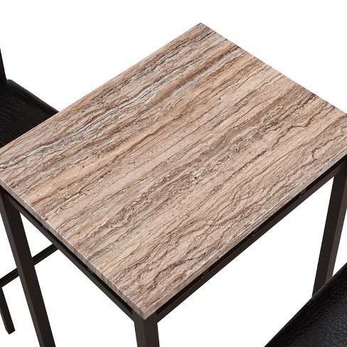 Faux marble best sale bistro table