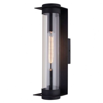 Vaxcel Brighton Park 1 - Light Wall Light in  Textured Black