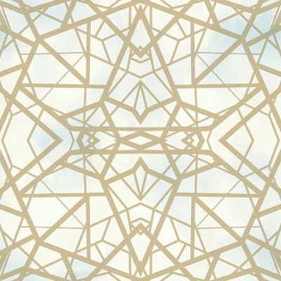 RoomMates Shatter Geometric Peel & Stick Wallpaper Gold