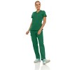 Medichic Women's Medical Scrubs Set- V-Neck with Flare Pant - 2 of 4