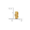 Black Bow Jewelry 14k Yellow Gold Plated Sterling Silver Flower Spacer Bead Charm - 4 of 4