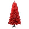 NAYSAYE Christmas Tree Stand 6FT Red Tree with Full PVC Branches and Stable Base for Christmas Decorations, Red, 36"*72"*12.76" - 2 of 4