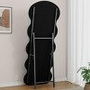 SEVOBAL Full Length Mirror with Flannel Fabric Wave Design Stand or Wall Mount for Bedroom Living Room, Rose, 63"*24"*2.6" - 4 of 4
