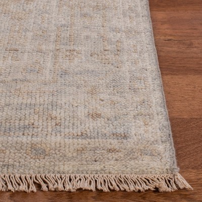 Hand-Knotted Lovina Wool Oriental Area Rug, 8' x 10', Light Gray