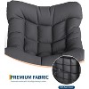 Outdoor Papasan Rocking Chair, Oversized Rocking Chair with Sturdy Metal Frame, Patio Rattan Egg Rocker - 2 of 4