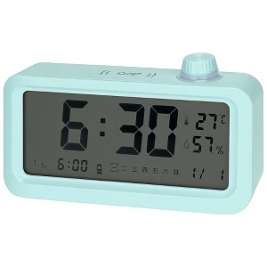 REGALWOVEN Battery Powered Triple Digital Temperature Alarm Clock 5.3 x 3.1 x 1.4 Inches - 1 of 4