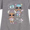 Girls' - LOL Surprise! - LOL Hi Bae! Graphic Short Sleeve Fleece Dress - 2 of 4
