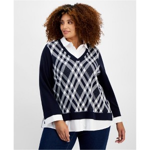 Tommy Hilfiger Womens V-Neck Pullover Sweater - 1 of 1