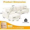 Kumasinova Corduroy Cloud Sofa with Cushions, Convertible Sofa Lounge Chair, Plush Modern 4-Seat Sofa, Easy Assembly, Couches for Living Room - 2 of 4