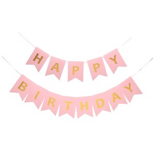 Unique Bargains Birthday Decorations Party Supplies Banner - 1 of 4