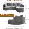 106'' Curved Modular Sectional Sofa with Chaise & Sleeper, Chenille Fabric, No Assembly for Living Room/Apartment/Bedroom - 2 of 4