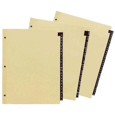 MyOfficeInnovations Numeric Leather Dividers 31-Tab Black (18947/11485) 483313