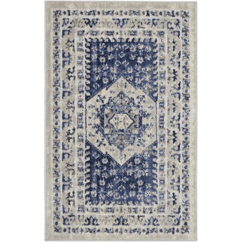 Nourison Cyrus CYR05 Indoor only Area Rug - Ivory Blue 2'6