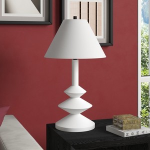 Hudson and Canal 28" Tall Triple Gourd Lamp with Fabric Shade - 1 of 4