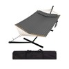 Hanging Hammock Chair- Comfortable Breathable Swing Seat Chair, Curved Safety Design with Cushion & Woven Rope Mesh, Includes Carrying Bag - 3 of 4
