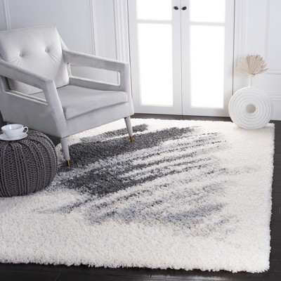 Fontana Gray and White Shag 4' x 6' Area Rug