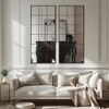 PexFix 30 in. W x 69 in. H Industrial Full Length Iron Frame Window Mirror in Black Freestanding - 4 of 4