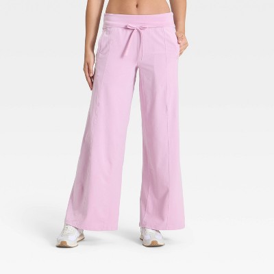 Women's Mid-Rise Foldover Wide Leg Pants - JoyLab™
