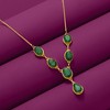 Ross-Simons 43.00 ct. t.w. Emerald Y-Necklace in 18kt Gold Over Sterling Size 18 - 3 of 4