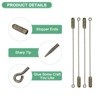 Unique Bargains DIY Clothing Accessories Suit Copper Long Needle Brooch Stick Pins Stopper Ends Flat Head - 2 of 4