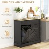 10 Gallon Farmhouse Kitchen Cabinet with Hidden Trash Can and 2 Drawers, Tilt Out Trash Can Cabinet for Kitchen - 4 of 4