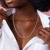 EVERLY JEWELRY | Sterling Silver 2.7mm Saturno Bead Station Singapore Chain Necklace - 18 in - 4 of 4