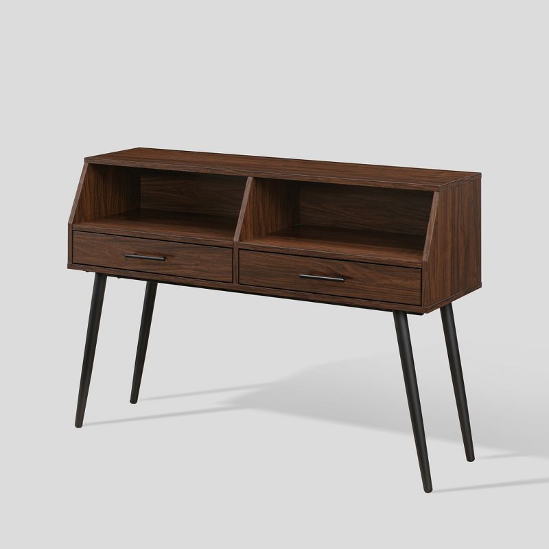 Modern 2 Drawer Angled Console Table - Saracina Home, 2 of 11